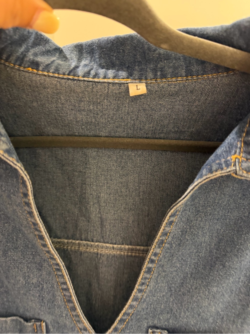 Classic Denim Button-Up Shirt Jacket - Blue